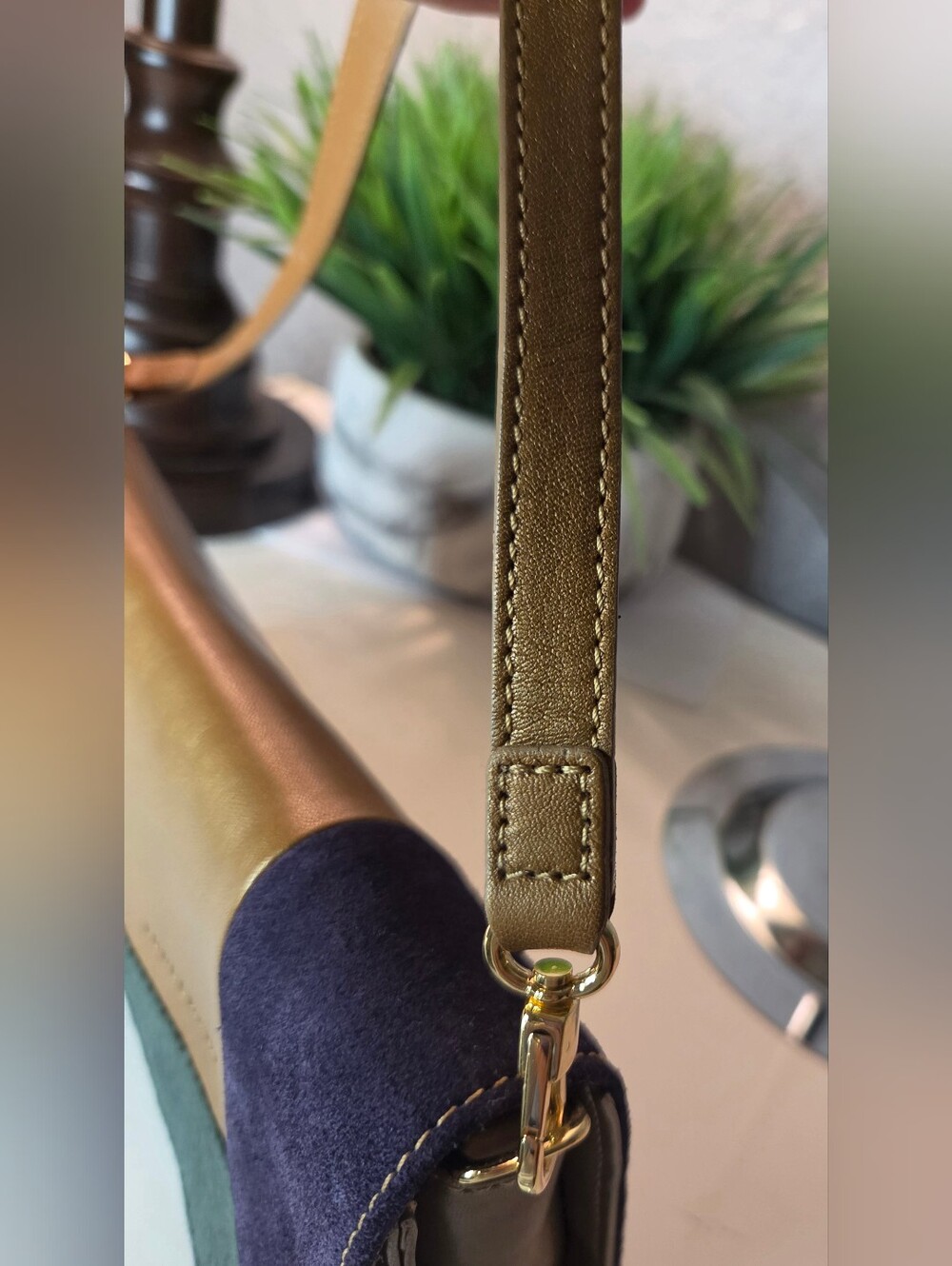 RESERVED***Longchamp Artwalk Cuir Leather Suede & Calf Hair Shoulder Bag Clutch - Picture 10 of 16